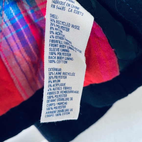 American Eagle Outfitters Navy Blue Wool Pea Coat - Picture 8 of 8